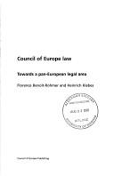 Cover of Council of Europe law by Florence Benoît-Rohmer
