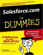 Cover of Salesforce.com for dummies by Tom Wong