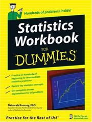 Cover of Statistics workbook for dummies by Deborah J. Rumsey