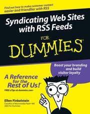 Cover of Syndicating web sites with RSS feeds for dummies by Ellen Finkelstein
