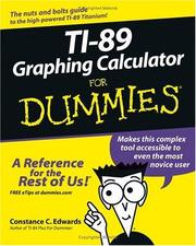 Cover of TI-89 Graphing Calculator For Dummies by C.C. Edwards