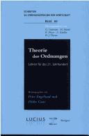 Front cover of Theorie der Ordnungen by Peter Engelhard