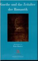 Front cover of Goethe und das Zeitalter der Romantik by Walter Hinderer