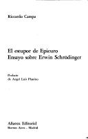 Cover of El estupor de Epicuro by Campa, Riccardo