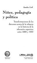 Front cover of Niñez, pedagogía y política by S. Carli