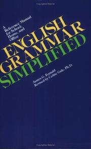 Front cover of English grammar simplified by James Champlin Fernald