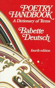 Front cover of Poetry handbook by Babette Deutsch