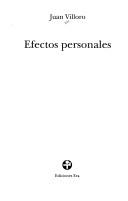 Front cover of Efectos Personales by Juan Villoro