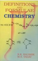 Front cover of Definitions and Formulas in Chemistry by R.K. Kaushik