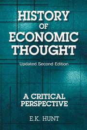 Cover of History of Economic Thought by E. K. Hunt