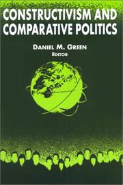 Front cover of Constructivism and Comparative Politics (International Relations in a Constructed World) by Daniel M. Green