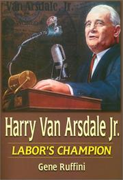 Cover of Harry Van Arsdale, Jr by Gene Ruffini