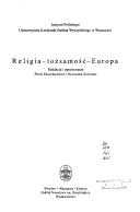Front cover of Religia-tożsamość-Europa by Piotr Mazurkiewicz