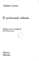 Front cover of El proletariado militante by Anselmo Lorenzo