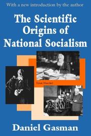 Front cover of The scientific origins of National Socialism by Daniel Gasman