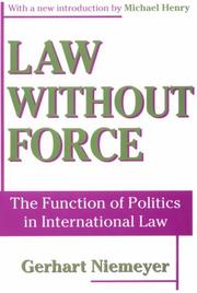 Cover of Law without force by Gerhart Niemeyer