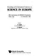 Front cover of Proceedings of the International Conference on Science in Europe by E. Amaldi
