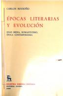 Front cover of Épocas Literarias y evolución by Carlos Bousoño