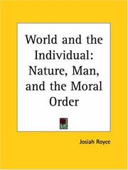 Cover of The world and the individual by Josiah Royce