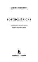 Cover of Posthomericas by Quinto De Esmirna