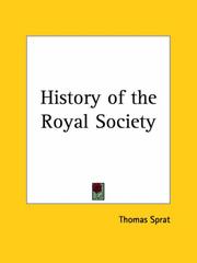 Front cover of History of the Royal Society by Thomas Sprat