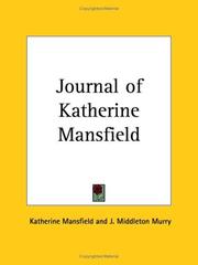 Cover of Journal of Katherine Mansfield by Katherine Mansfield