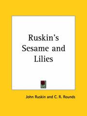 Front cover of Sesame and Lilies, three lectures by John Ruskin