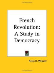 Front cover of The French Revolution by Nesta Helen Webster