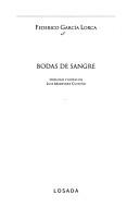 Front cover of Bodas de sangre by Federico García Lorca