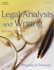 Front cover of Legal analysis and writing by William H. Putman
