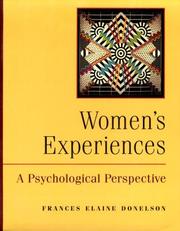 Front cover of Women's Experiences by Frances Elaine Donelson