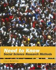 Cover of Need to know by Lisa J. McIntyre