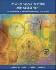Cover of Psychological testing and assessment by Cohen, Ronald Jay.