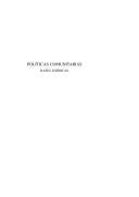 Front cover of Politicas Comunitarias by Luis Javier Bermudez Odriozola