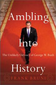Cover of Ambling into history by Frank Bruni
