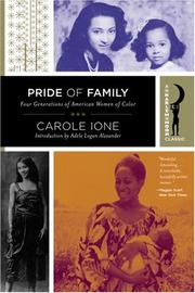 Front cover of Pride of Family by Carole Ione