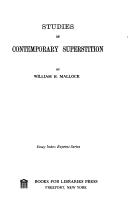 Front cover of Studies of contemporary superstition by W. H. Mallock