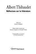 Cover of Réflexions sur la littérature by Albert Thibaudet