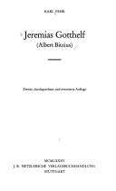 Front cover of Jeremias Gotthelf (Albert Bitzius) by Karl Fehr