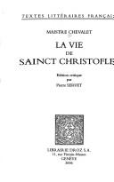 Front cover of La vie de Sainct Christofle by Chevalet maistre
