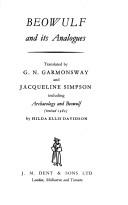 Front cover of Beowulf and its analogues by George Norman Garmonsway