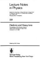 Cover of Hadrons and heavy ions by W. D. Heiss