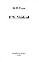 Cover of F.W. Maitland by Geoffrey Rudolph Elton