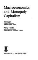 Front cover of Macroeconomics and monopoly capitalism by Ben Fine