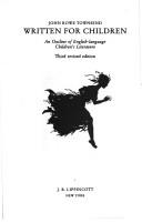 Front cover of Written for children: an outline of English children's literature by John Rowe Townsend