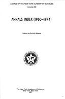 Front cover of Annals index (1960-1974) by New York Academy of Sciences.