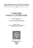 Front cover of L'histoire dans la littérature by Laurent Adert