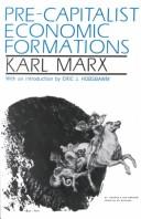 Cover of Pre-capitalist economic formations by Karl Marx
