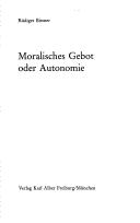 Cover of Moralisches Gebot oder Autonomie by Rüdiger.* Bittner