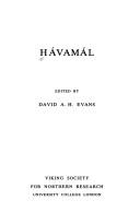 Cover of Hávamál by Unknown